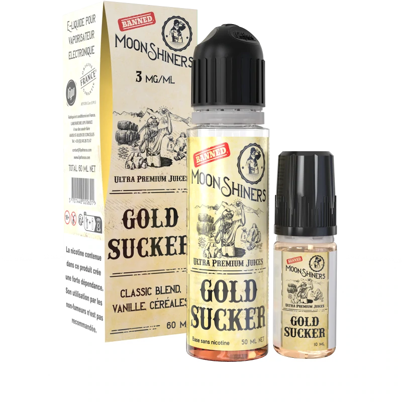 Pack Gold Sucker - 60 ml - 03 mg - Le French Liquide - MoonShiners - Easy2Shake