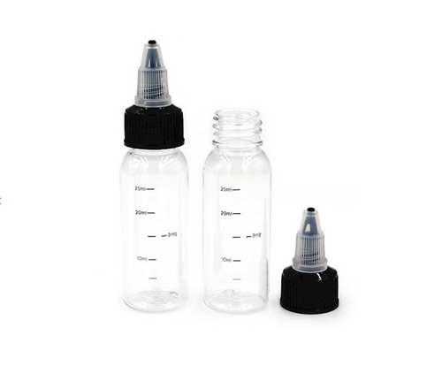 030 ml - Fiole Twist graduée bouchon doseur Transparente