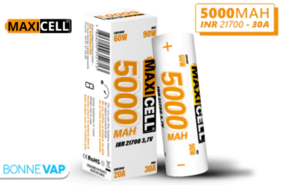 Accu 21700 INR 5000 mAh / 30A Maxicell