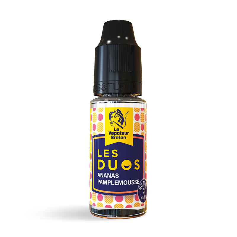Duo Ananas Pamplemousse - 10 ml - 06 mg - Le Vapoteur Breton - Les Duos