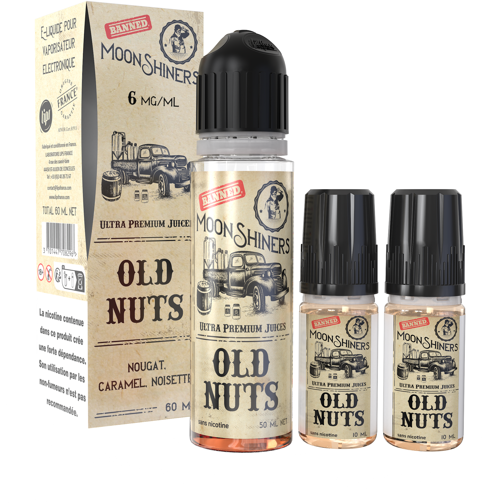 Pack Old Nuts - 60 ml - Le French Liquide - MoonShiners - Easy2Shake