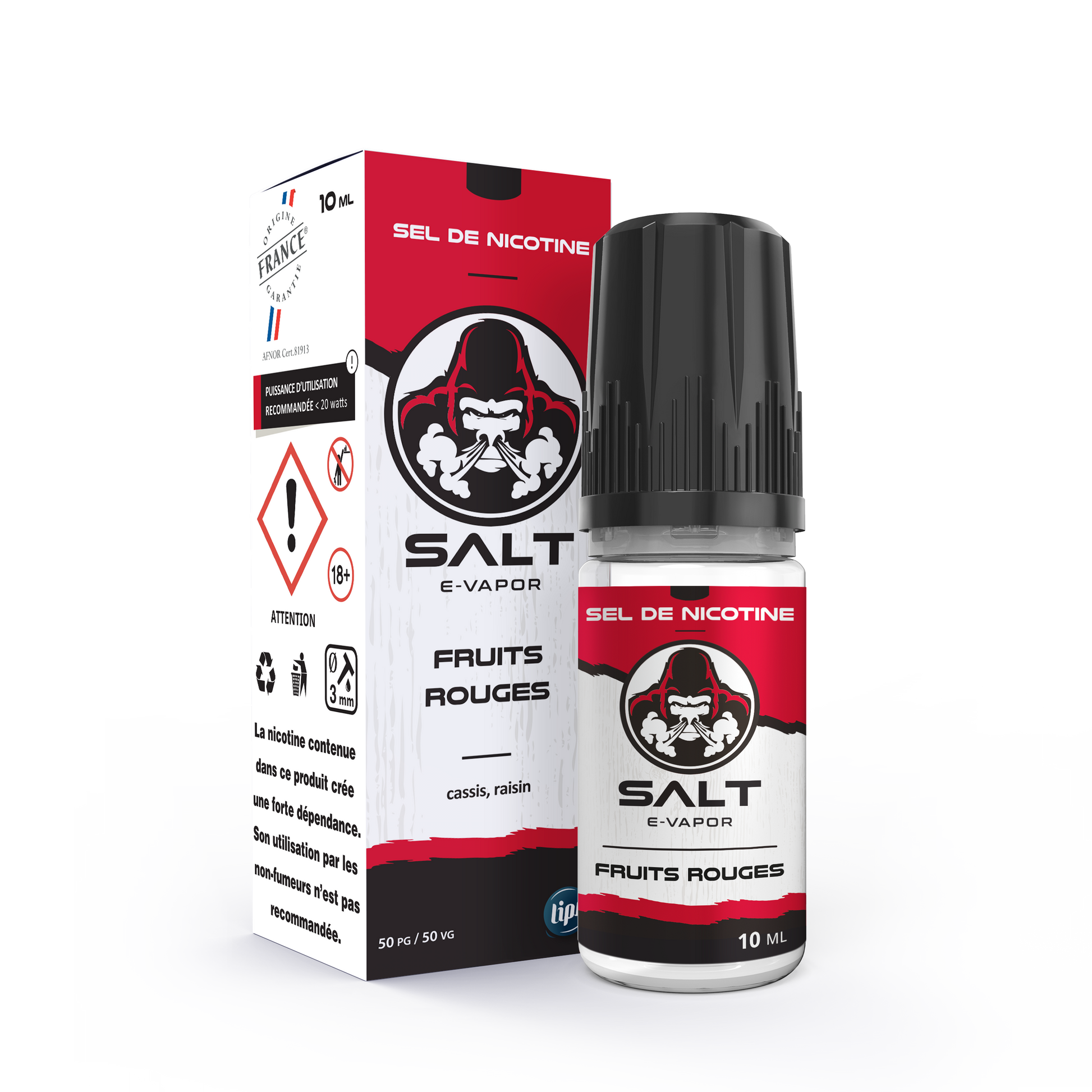 Fruits rouges - SDN - 10 ml - Le French Liquide - Sensation - Salt E-Vapor